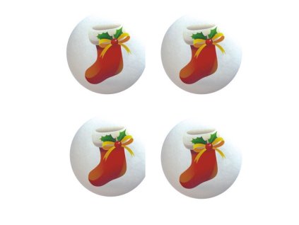 Cukrová dekorácia Vianočná pančucha 12ks (3cm)