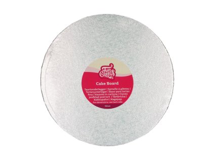 Podložka pod tortu 3mm 25cm  "strieborná"