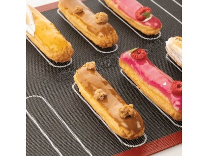 Silikonová podložka Eclair, Macarons & Choux Mat (obojstranná)