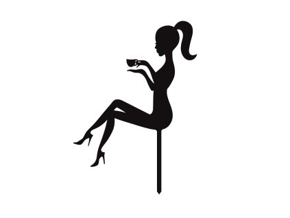 Zápich – Sediaca dáma s kávou