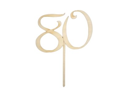 Drevený zápich do torty - číslo 80