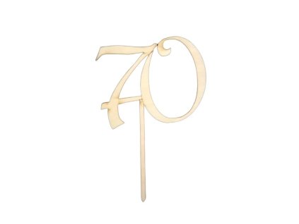 Drevený zápich do torty - číslo 70
