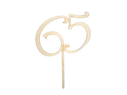 Drevený zápich do torty - číslo 65