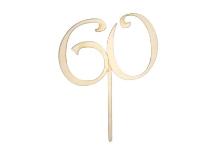 Drevený zápich do torty - číslo 60