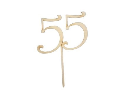 Drevený zápich do torty - číslo 55