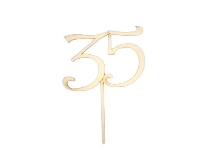 Drevený zápich do torty - číslo 35