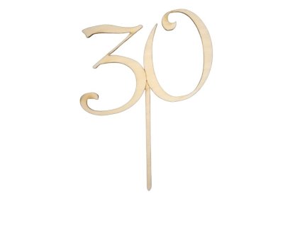 Drevený zápich do torty - číslo 30