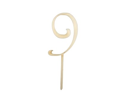 Drevený zápich do torty - číslo 9