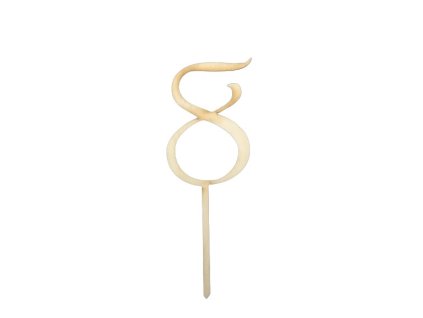 Drevený zápich do torty - číslo 8