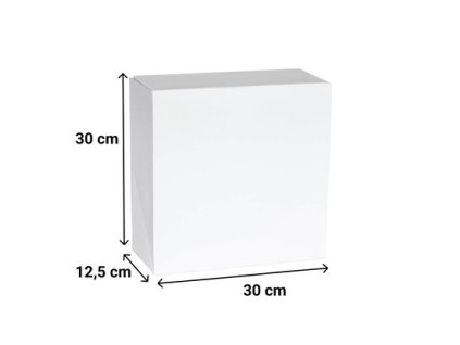 Krabica 30x30x12,5cm BIELA