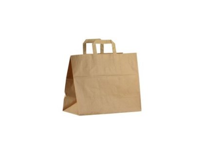 Taška papierová 26+17x25cm (Variant kus Hnedá)