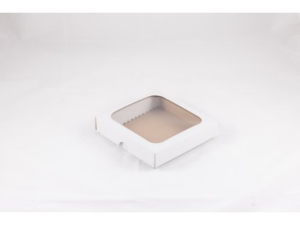 Krabica s okienkom 9x9x2,5cm (Variant pár Biela)