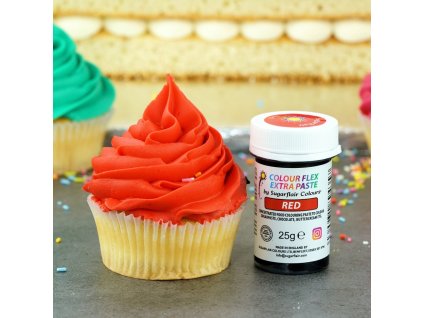 Farba Sugarflair Extra červená 25g
