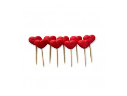 Cukrové zápichy srdiečka 9ks 40g