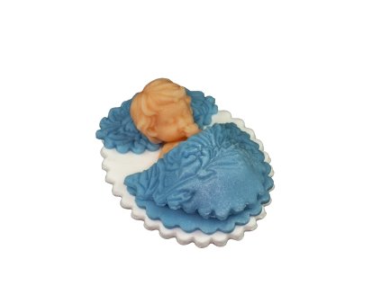 Cukrová dekorácia novorodenec 8,5cm (
                            Variant
                         
                            Modrá
                        )