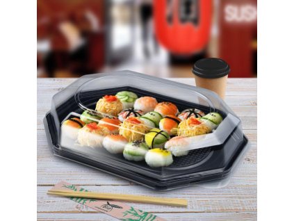 Podnos oválny čierný 35x24,7cm