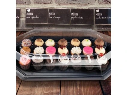 Podnos oválny čierný 45x30,2cm