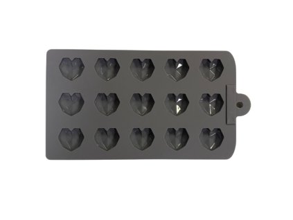 Forma silikónová Diamantové srdiečka 2,5cmx15ks