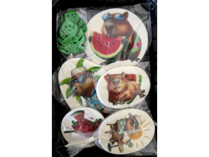 Set cukrových dekorácií Kapybara chill