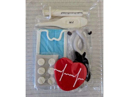 Set cukrových dekorácií doktor / lekár / sestra