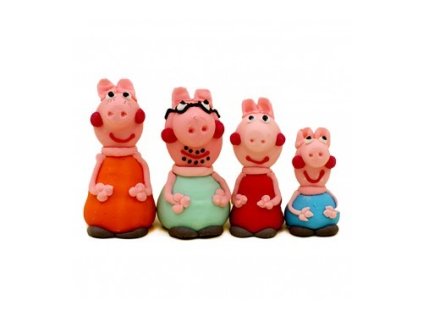 Cukrová dekorácia Peppa pig rodinka