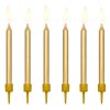 Sviečky narodeninové zlaté 6cm/6ks