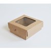 Krabica s okienkom 9x9x4cm (Variant pár Hnedá)