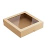 Krabica s okienkom 20x20x4,8cm (KRAFT1500) (Variant 25ks)