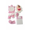 Cukrová sada bábätko a hračky (modrá, ružová)