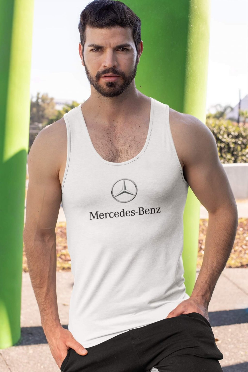 Pánské tílko s logem auta Mercedes Benz