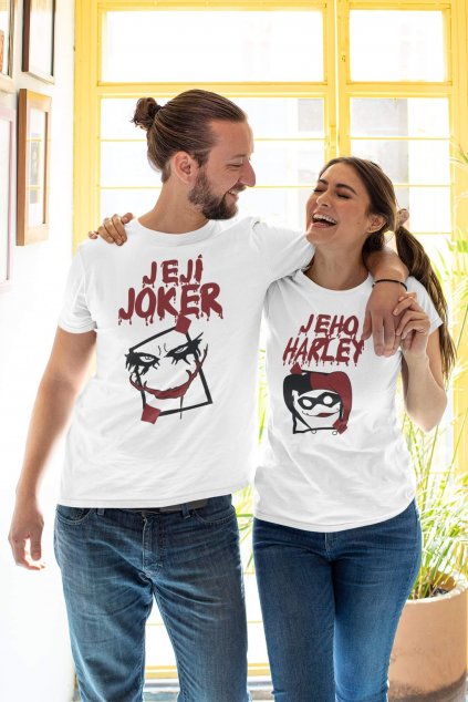 Tričká pro páry Joker a Harley