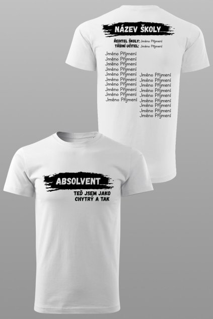 Absolventské tričko Chytrý absolvent