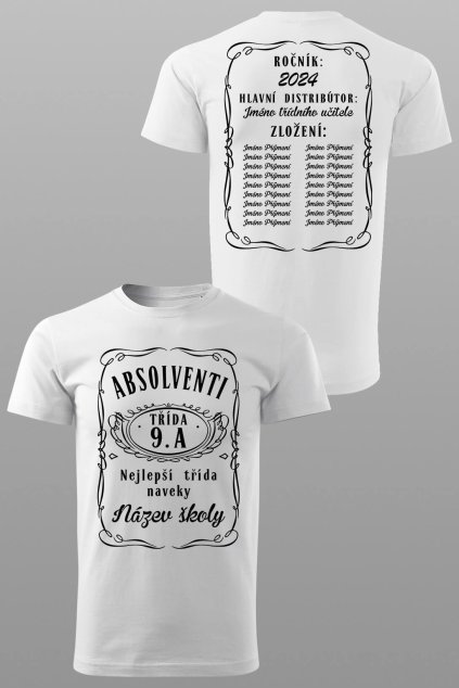Absolventské tričko s motivem Jack Daniel's