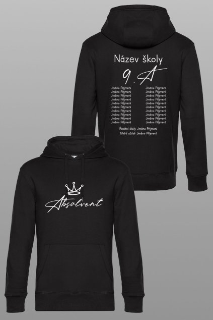 Absolventská mikina Absolvent s korunkou