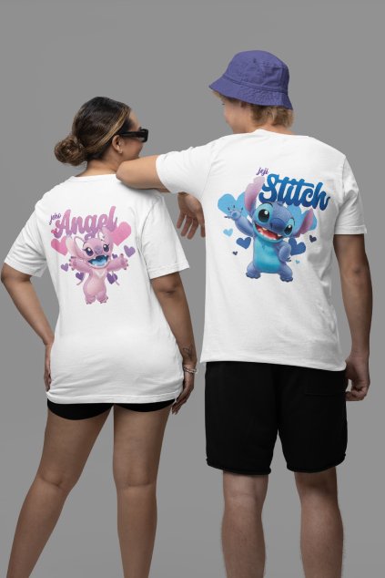 Trička pro páry Stitch a Angel