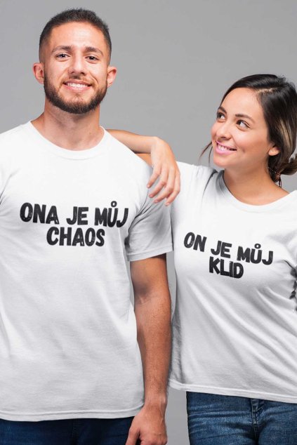Trička pro páry můj klid/můj chaos