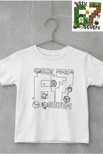 Dětské vymalovávací tričko Six seven
