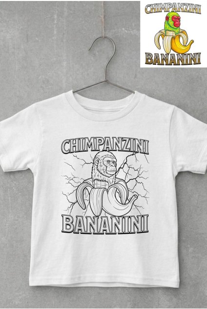 Dětské vymalovávací tričko Chimpanzini Bananini