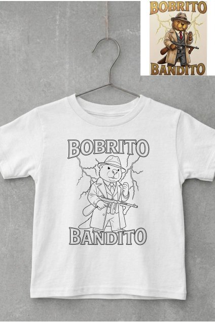 Dětské vymalovávací tričko Bobrito Bandito