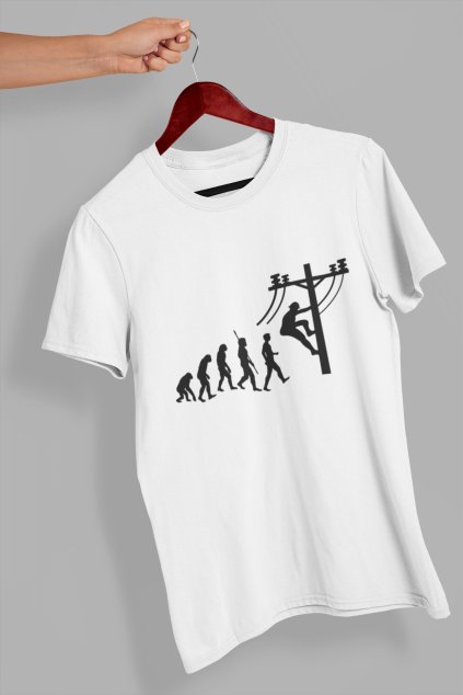 Pánské tričko evoluce elektrikáře