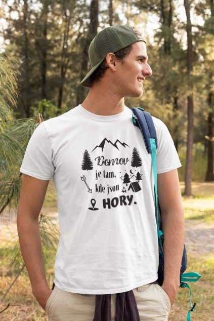 Pánské tričko Domov je tam, kde jsou hory