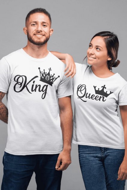 Trička pro páry King Queen