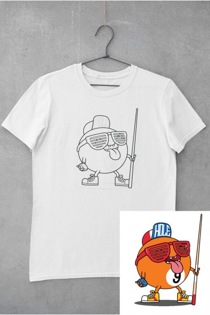 Dětské tričko vymaluj si Kulečníková koule