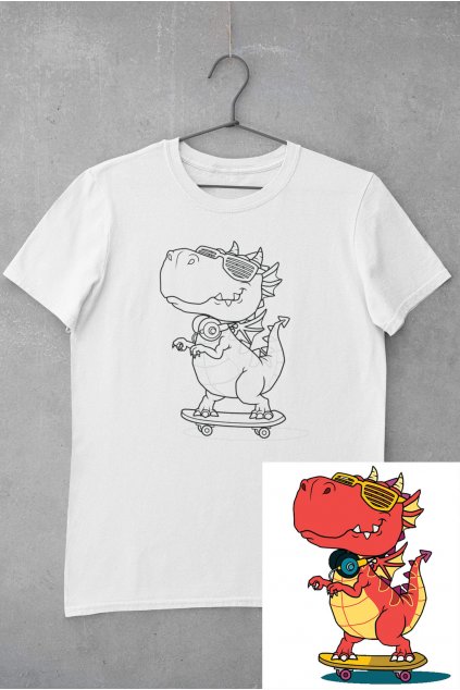 Dětské tričko vymaluj si Drak