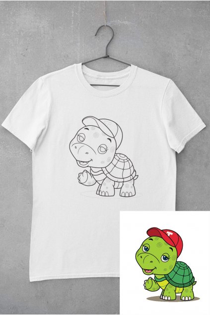 Dětské tričko vymaluj si Želva
