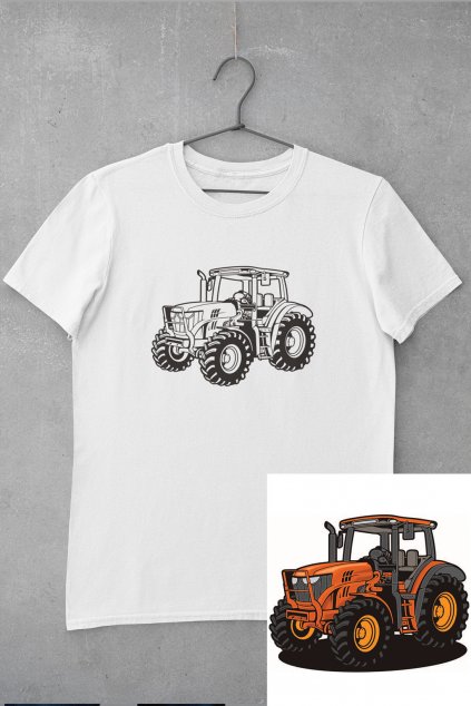 Dětské triko vymaluj si Traktor