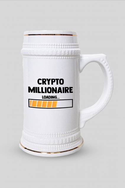 Půllitr na pivo Crypto millionaire