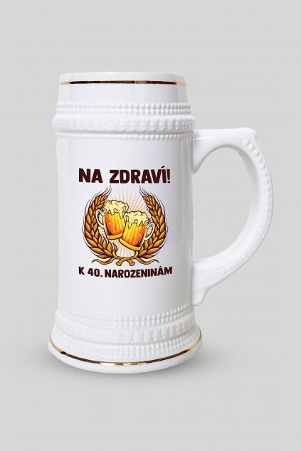 Půllitr na pivo k 40. narozeninám