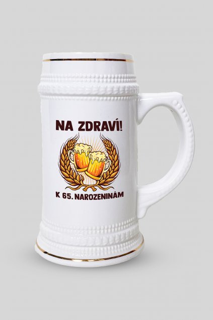 Půllitr na pivo k 65. narozeninám