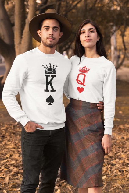 Unisex mikiny pro páry K a Q